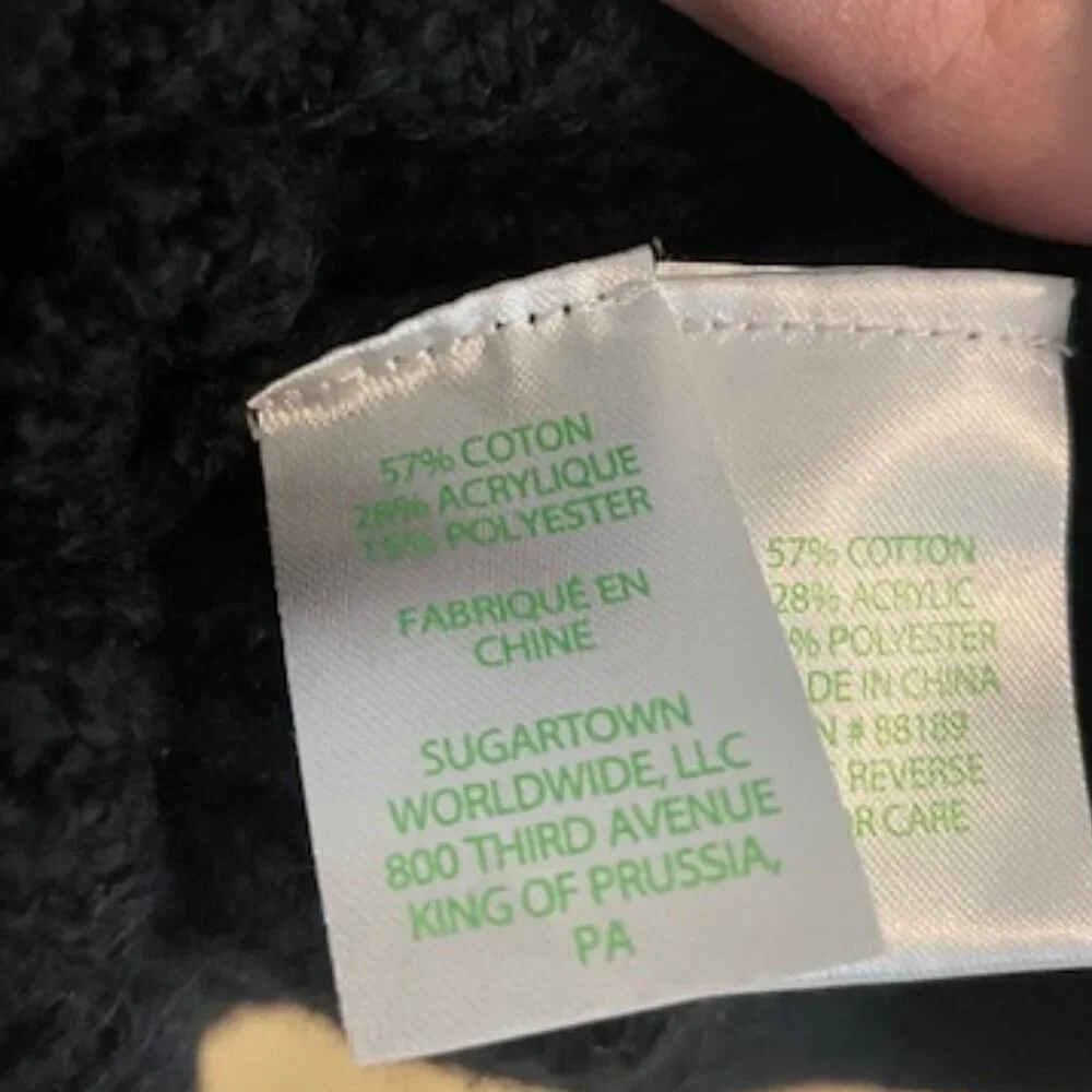 Lilly Pulitzer Black Nueve Bauble Knit Pom Pom Sweater Size XS - Picture 7 of 7